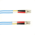 Black Box Om4 50-Micron Multimode Fiber Optic Patch Cable - Ofnr Pvc, Lc-Lc,  FOCMRM4-015M-LCLC-BL